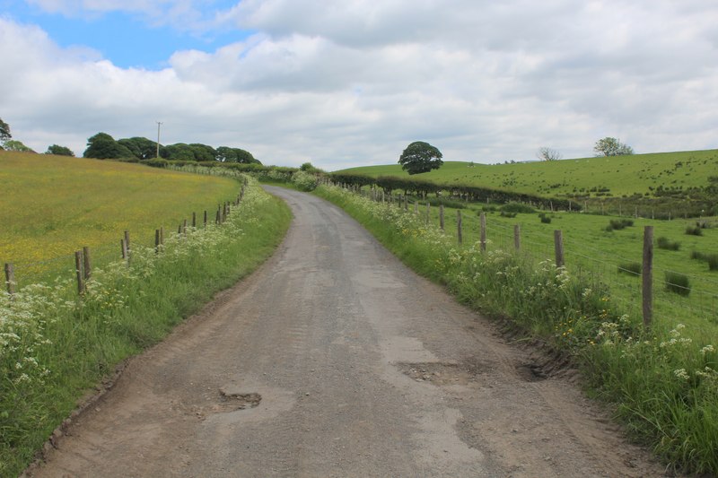 Lane Between The Farms Of High And Low Chris Heaton Geograph