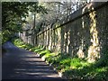 The walled grounds of Northbourne Court