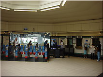 TQ2568 : Morden tube station, ticket office by Oxyman
