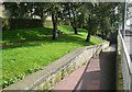 Ramp to pedestrian subway, New Hey Road A640, Mount, Longwood