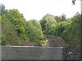 The Holyhead-Bangor railway line from Treborth Bridge