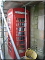 Telephone box outside public toilets, Durham