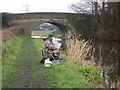 Stubbins Bridge and angler, Lancaster Canal