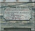 Plaque on the former co-op. shop, Midgley