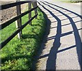 SU0625 : Post and rail fence, Bishopstone by Maigheach-gheal