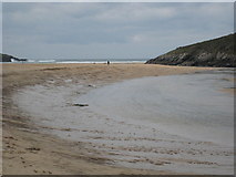 SW7861 : The Gannel River at Crantock Beach by Rod Allday