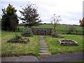 NZ3343 : Community garden at Littletown crossroads by Roger Smith
