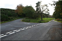 NH9653 : Road junction to the north of Hanover Farm by Des Colhoun