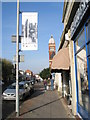 Looking westwards along Albert Road towards Trinity Methodist Church