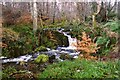 NH5845 : Waterfall at Inchberry Burn by Stephen Halpin