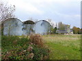 Barns and church at Throckmorton