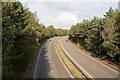 M3 seen from bridge carrying A27 over it