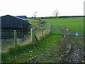 Farm buildings on Llan-wen Hill