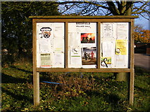 TM2653 : Bredfield Village Hall Notice Board by Geographer