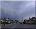 Storm clouds over Cheshire Road