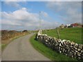 Gracefully curving country road near Grug-fawr Farm