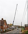 Big crane on building site, Bursledon Road