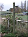 Rustic sign on bridleway between Milford and Brocton