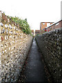 Flint walled alleyway, Alfriston