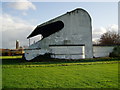 Abandoned rugby stadium