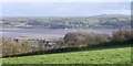 View of Ferryside over Llansteffan village and the Towy estuary