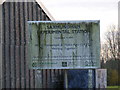 TM3663 : Saxmundham Experimental Station sign by Geographer