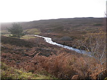 NH7293 : River Evelix Meandering Through Moorland by Sarah McGuire