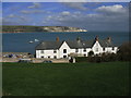 SZ0378 : Houses overlooking Swanage Bay by Andy Jamieson