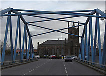 SJ6087 : Bridge over the River Mersey, Warrington by michael ely