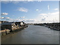 Looking westwards along the Arun from the retractable bridge