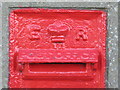 Edward VII postbox, Carterway Heads - royal cipher