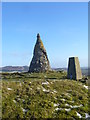 West Mains Hill trig and cairn