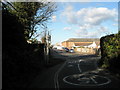 Junction of the private road from Littlehampton Golf Club with Rope Walk