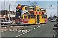 Blackpool tram 719 in "Walls Ice-cream" livery