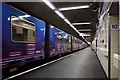 Moorgate Main Line platform with train