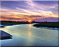 Red sky over Milton Creek