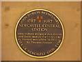 NZ2463 : Plaque re the design and building of Newcastle Central station by Mike Quinn