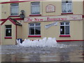 Burst drain outside the pub