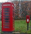 Telephone Kiosk and Postbox, Saxby All Saints