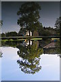 SD3686 : Reflections in the River Leven beside Newby Bridge by Stephen Benge