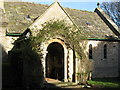 NZ0158 : The porch of St. John's Church, Healey by Mike Quinn