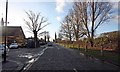 TQ2796 : Chalk Lane, Cockfosters towards church by John Salmon