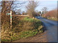 New Road and start of footpath