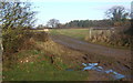 Gateway and path away from Furneaux Farm