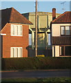 Houses with water tower behind, Barking Tye