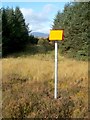 NS4180 : Gas pipeline marker in woodland by Lairich Rig