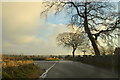 Dunnichen / Bowriefauld Road at its junction with the road leading to Letham