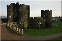 ST1586 : South Gatehouse, Caerphilly Castle by Philip Halling