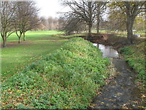 NY9364 : Cockshaw Burn and (part of) Tyne Green (3) by Mike Quinn