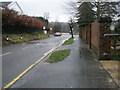 Approaching the junction of Pilgrims Way with Shalford Road